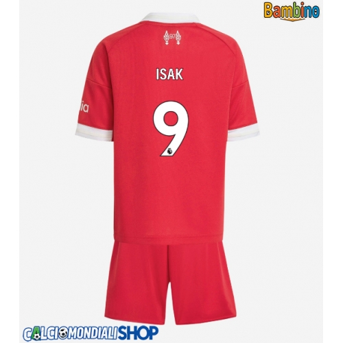 Maglie da calcio Liverpool Alexander Isak #9 Prima Maglia Bambino 2025-26 Manica Corta + Pantaloni corti)